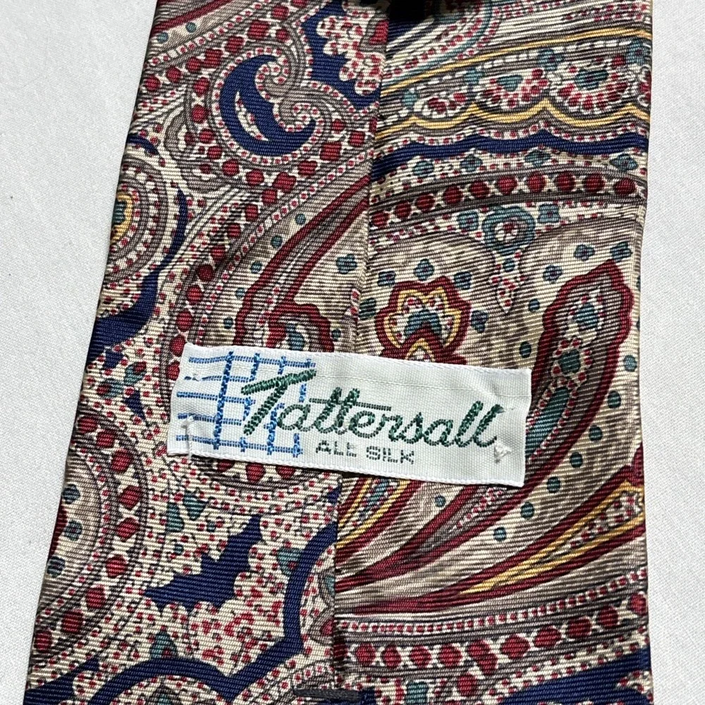 Tattersall  Mens Silk Tie Designer‎  Paisley Necktie 100% Silk 61